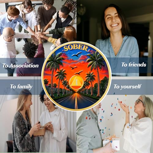 Personalized Sunset Road Sobriety Coin mysite