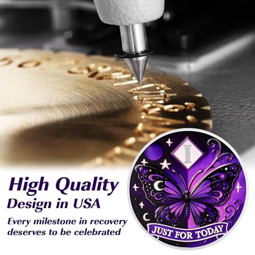 Customized Moonlight Butterfly Sobriety Coin mysite