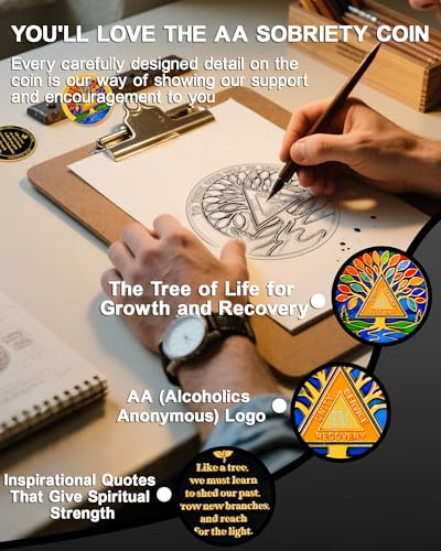 Personalized Stained Glass Tree of Life Sobriety Coin mysite