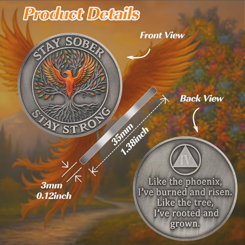 Personalized Phoenix Tree of Life Sobriety Coin mysite