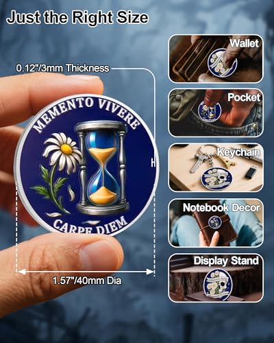 Memento Mori Coin Blooming Daisy Skull Challenge Coins mysite