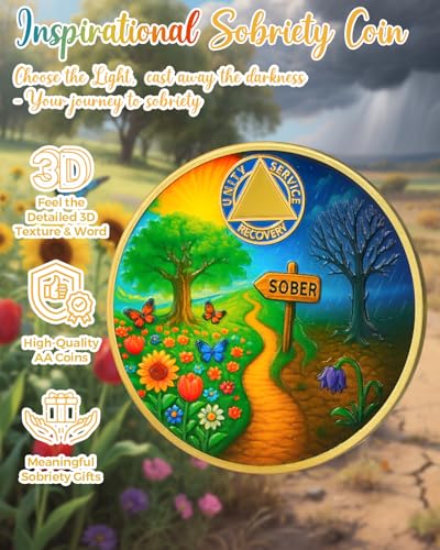 Personalized Sober Path Inspirational Sobriety Coin mysite