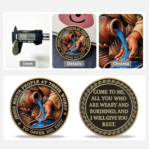 Water Jar Inspirational Bible Verse Religious Coin mysite