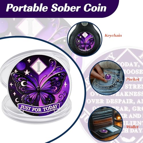 Customized Moonlight Butterfly Sobriety Coin mysite