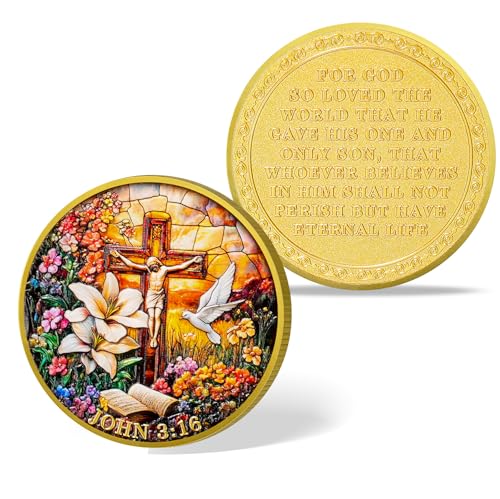 Jesus Crucifixion Garden Christian Challenge Coin mysite