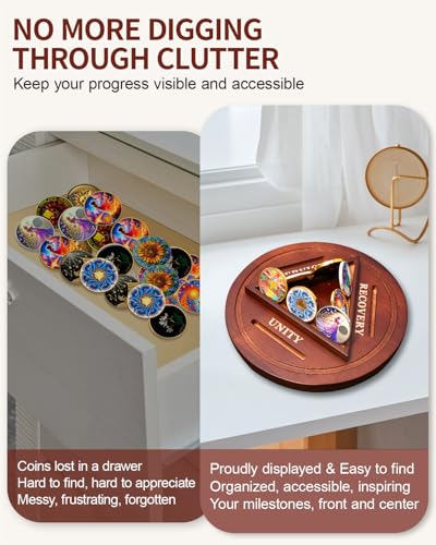 Solid Wood AA Coin Holder Display Holds 13 Coins mysite