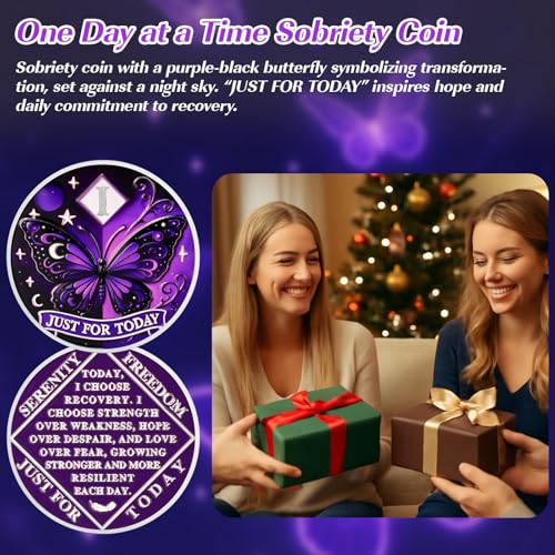 Customized Moonlight Butterfly Sobriety Coin mysite