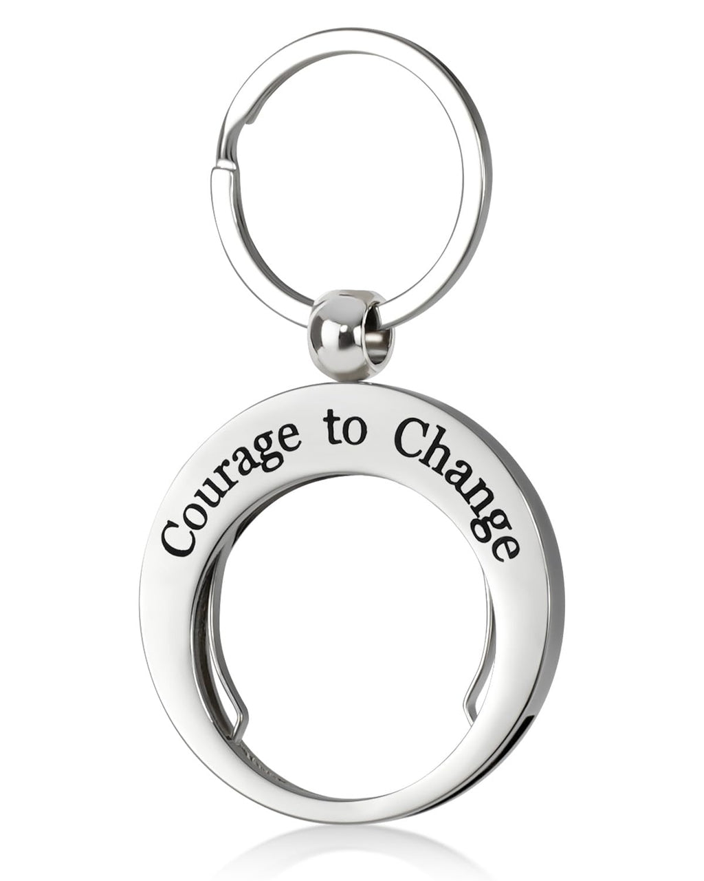 Courage to Change Stainless Steels Coin Keychain Holder mysite