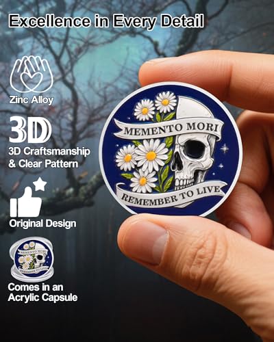 Memento Mori Coin Blooming Daisy Skull Challenge Coins mysite