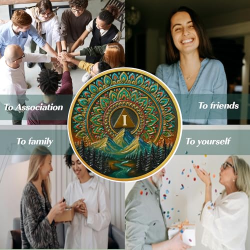 Personalized Sacred Mandala  Sobriety Coin mysite