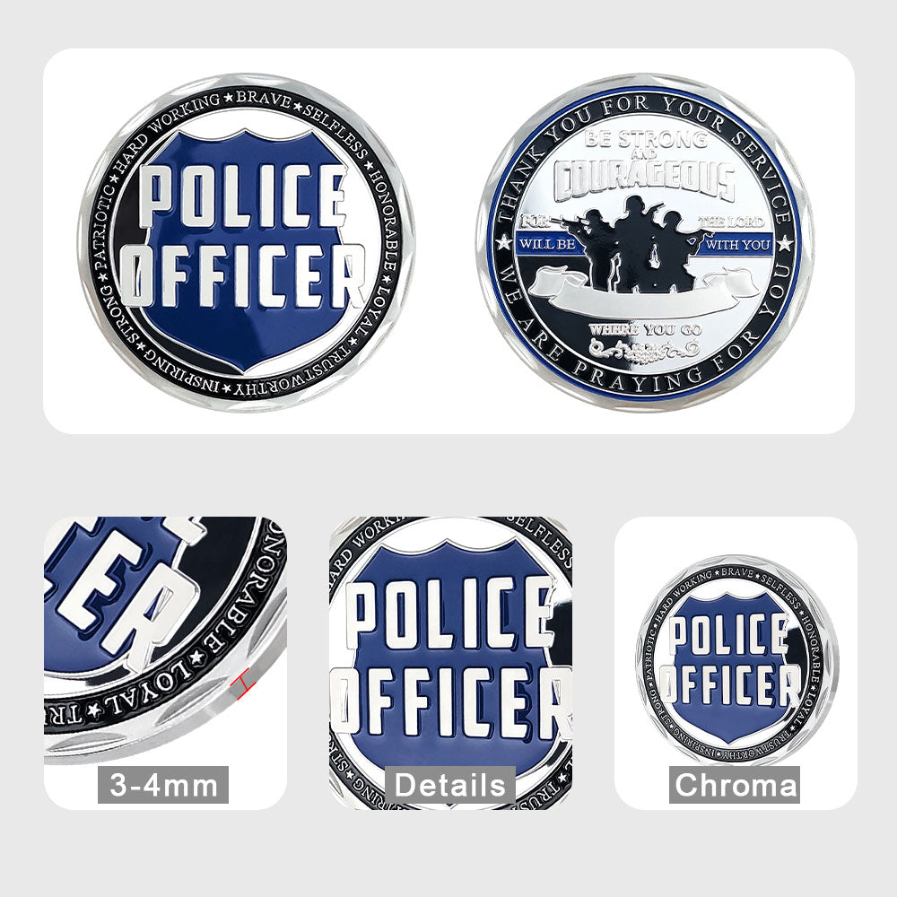 Police Officer Squad Challenge Coin Law Enforcement Shield Badge Collectible Medallion mysite