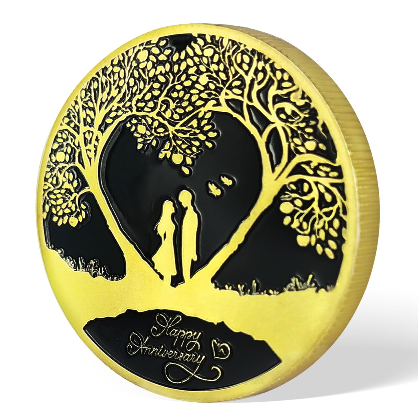 Love Tree-Shaped Wedding Commemorative Coin Anniversary Gift mysite