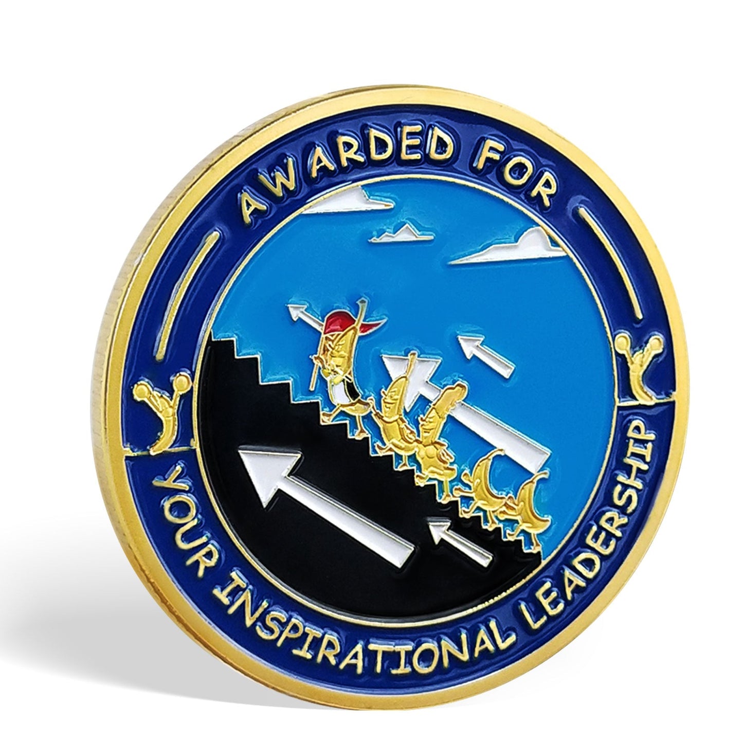 Encouragement Challenge Coin-Employee Appreciation Gifts Inspirational Thank You Coin for Students and Cowokers-Climb Stairs mysite