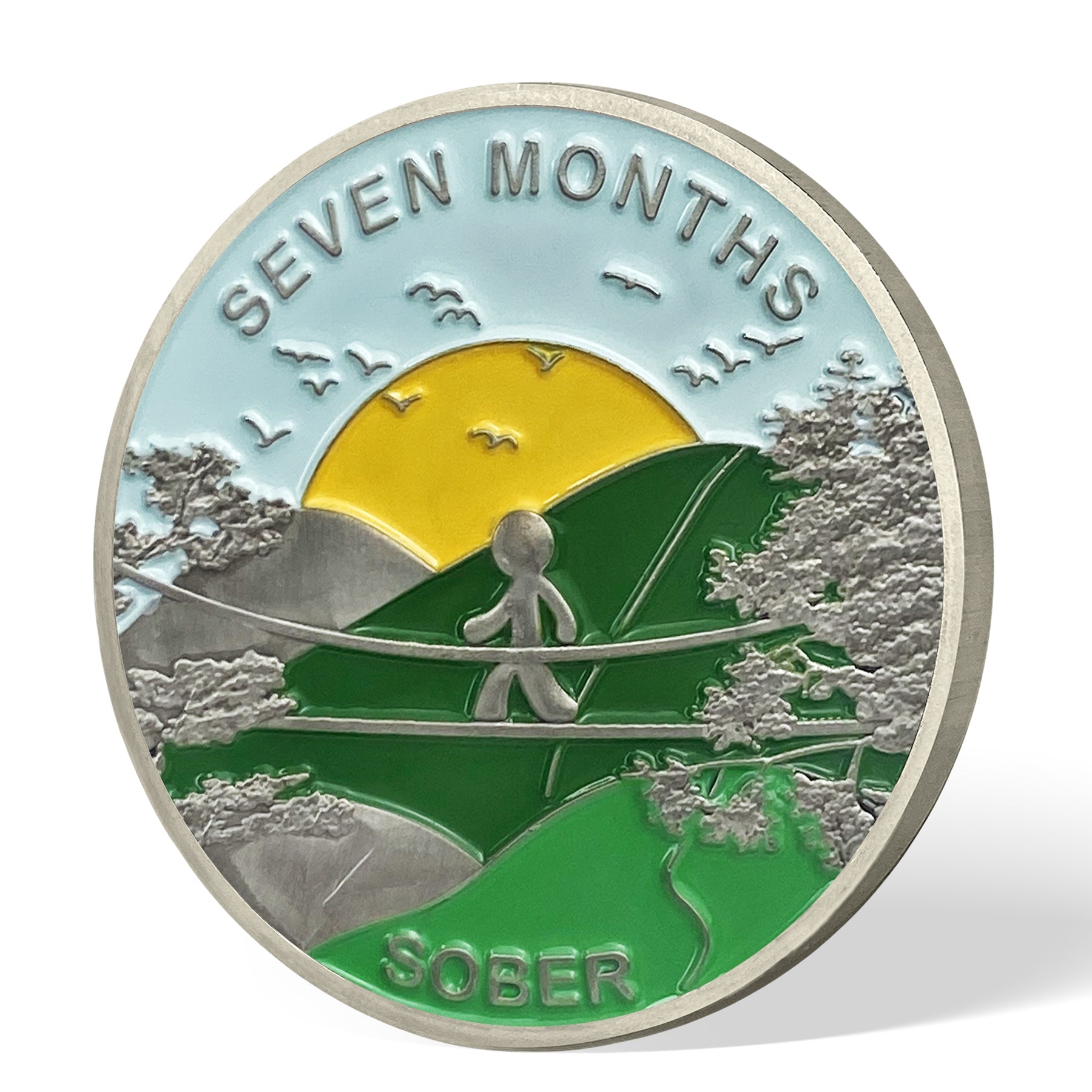 1 Month 1 Year Mountains and Highways Commemorative Gift Sobriety Coin mysite