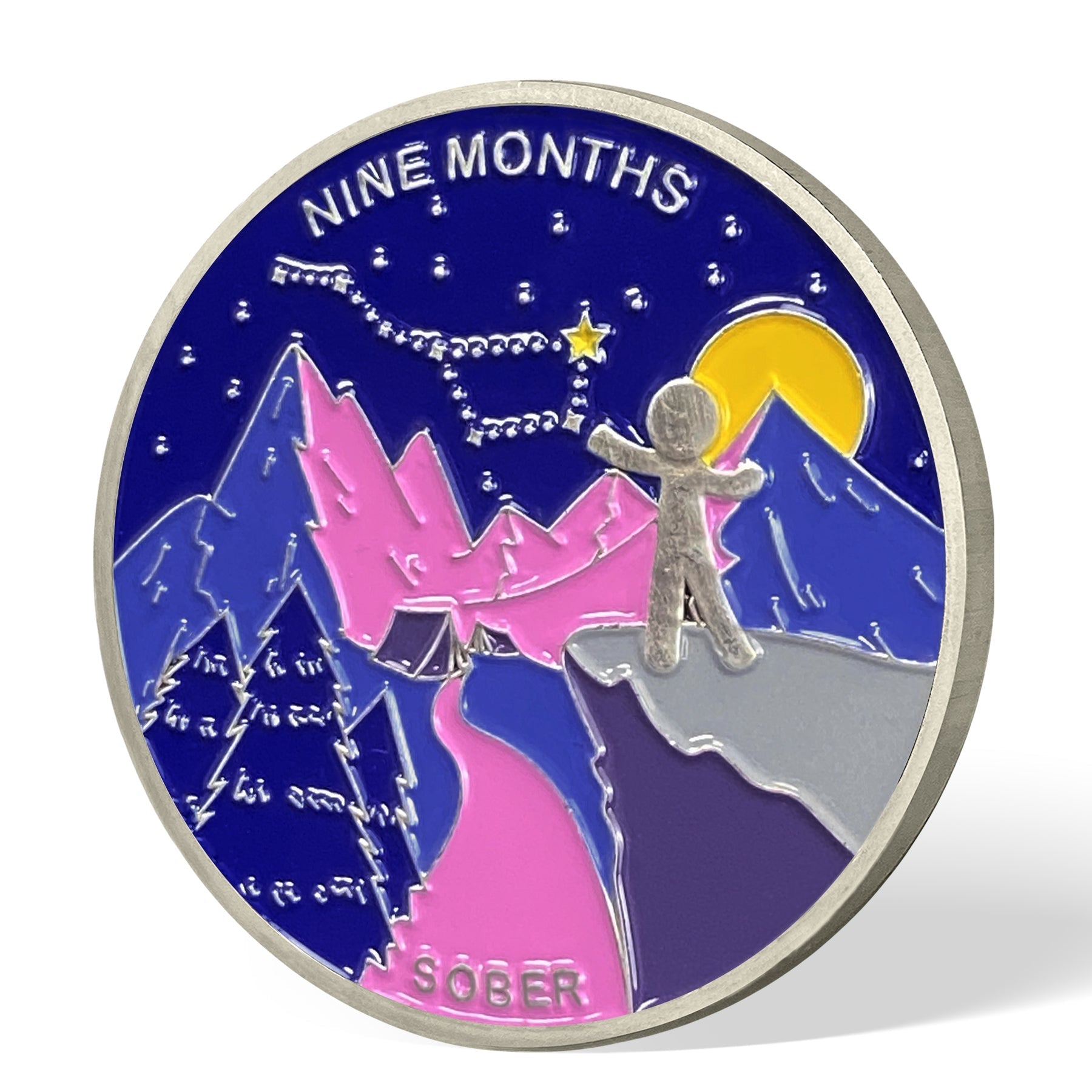 1 Month 1 Year Mountains and Highways Commemorative Gift Sobriety Coin mysite