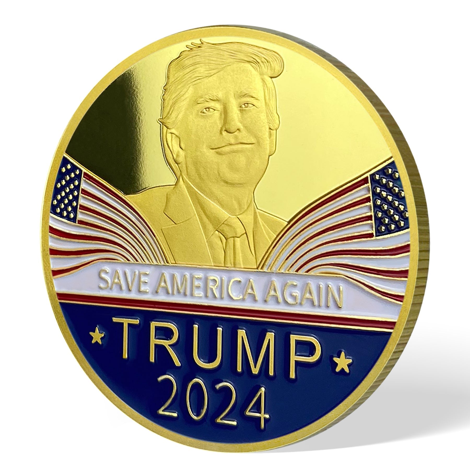 Trump 2024 The President Seal Challenge Coin 3D Gold Finish Collectible Gift Coin mysite
