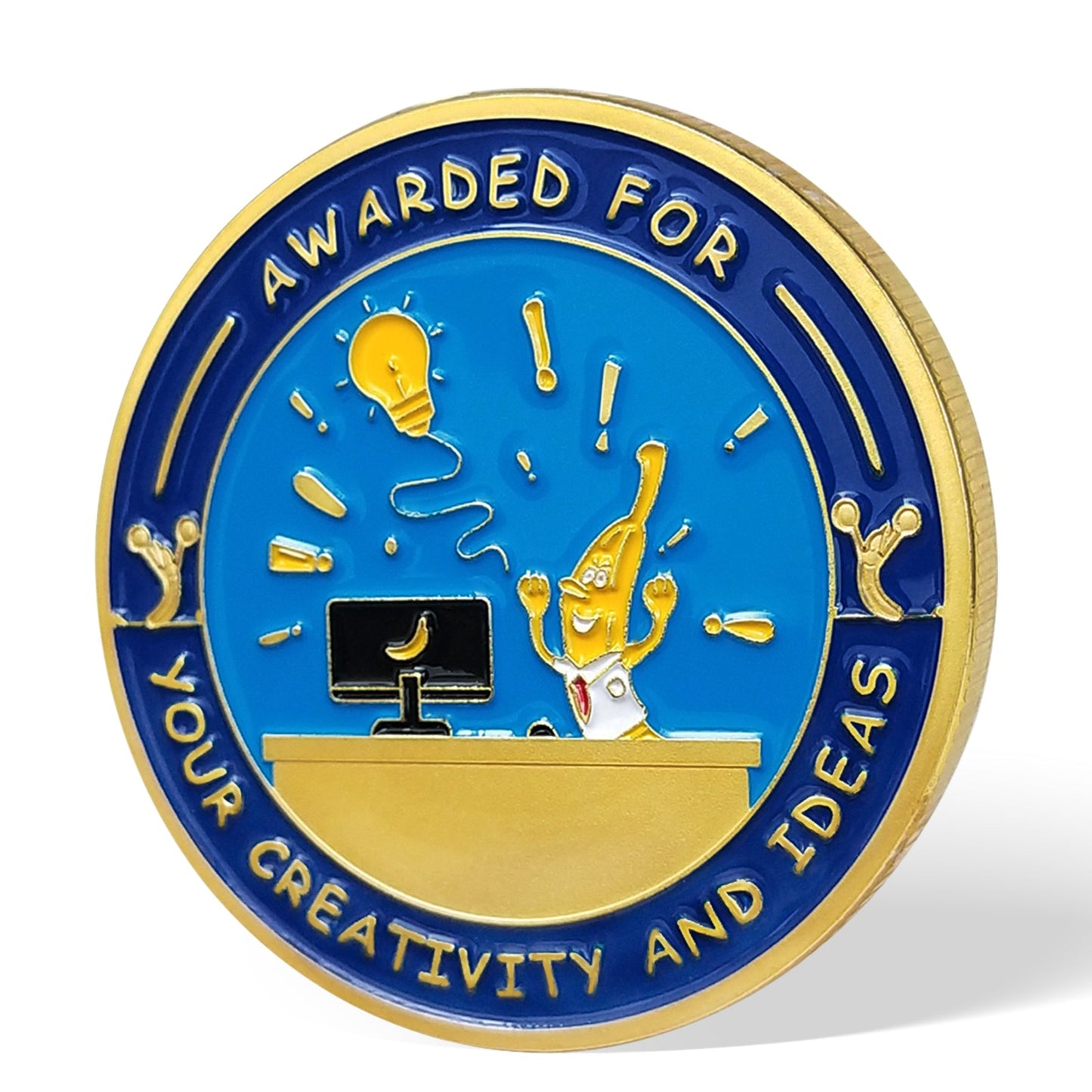 Encouragement Challenge Coin-Employee Appreciation Gifts Inspirational Thank You Coin for Students and Cowokers-Light Bulb mysite
