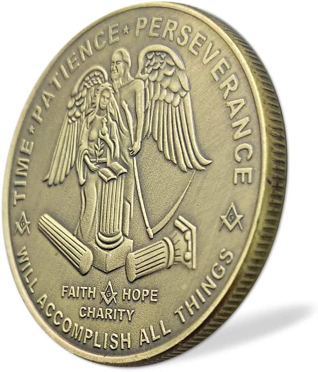 Masonic Challenge Coin With Guardian Angel Master Freemason Member Gift mysite