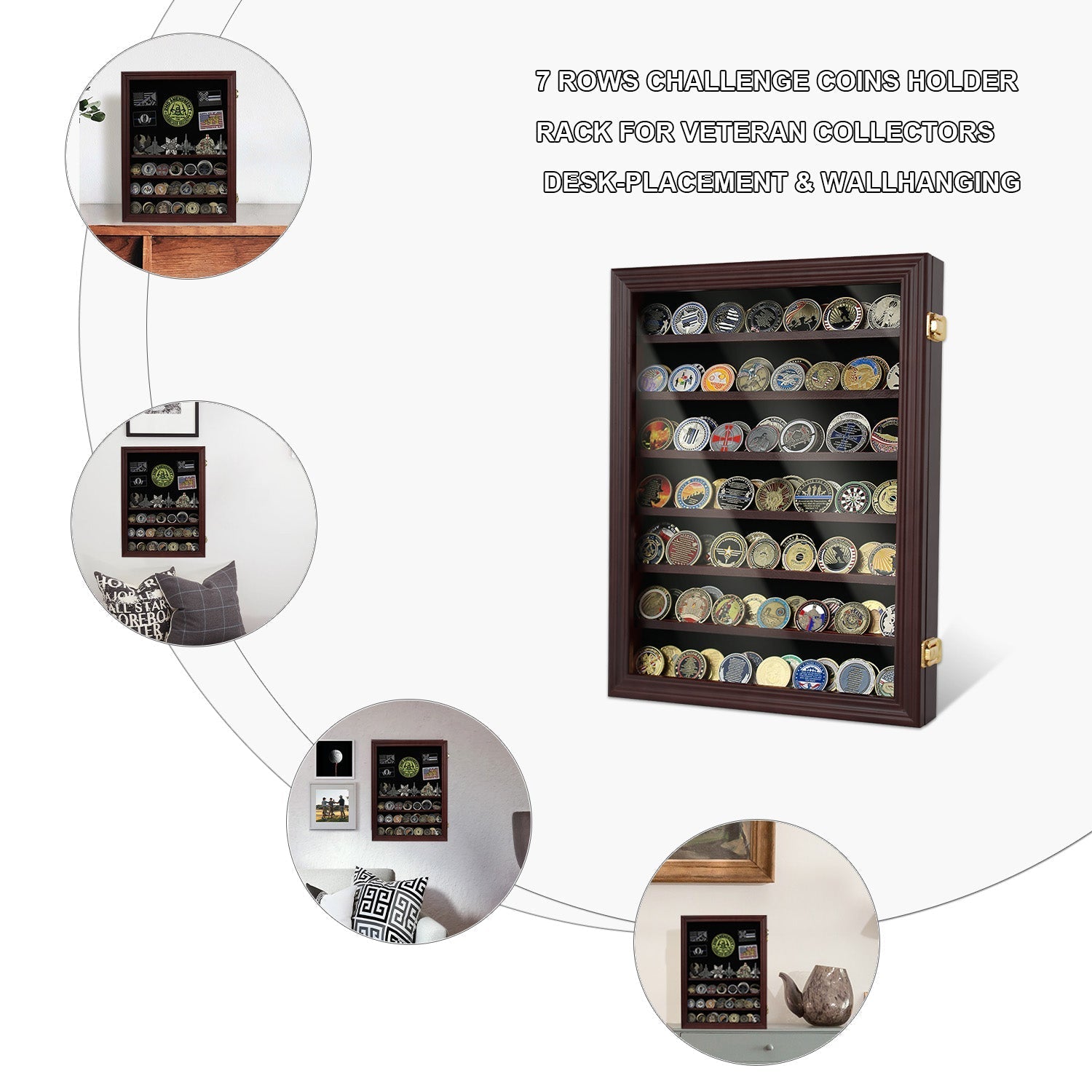 7 Tiers Cabine Challenge Coin Display Shadow Box mysite