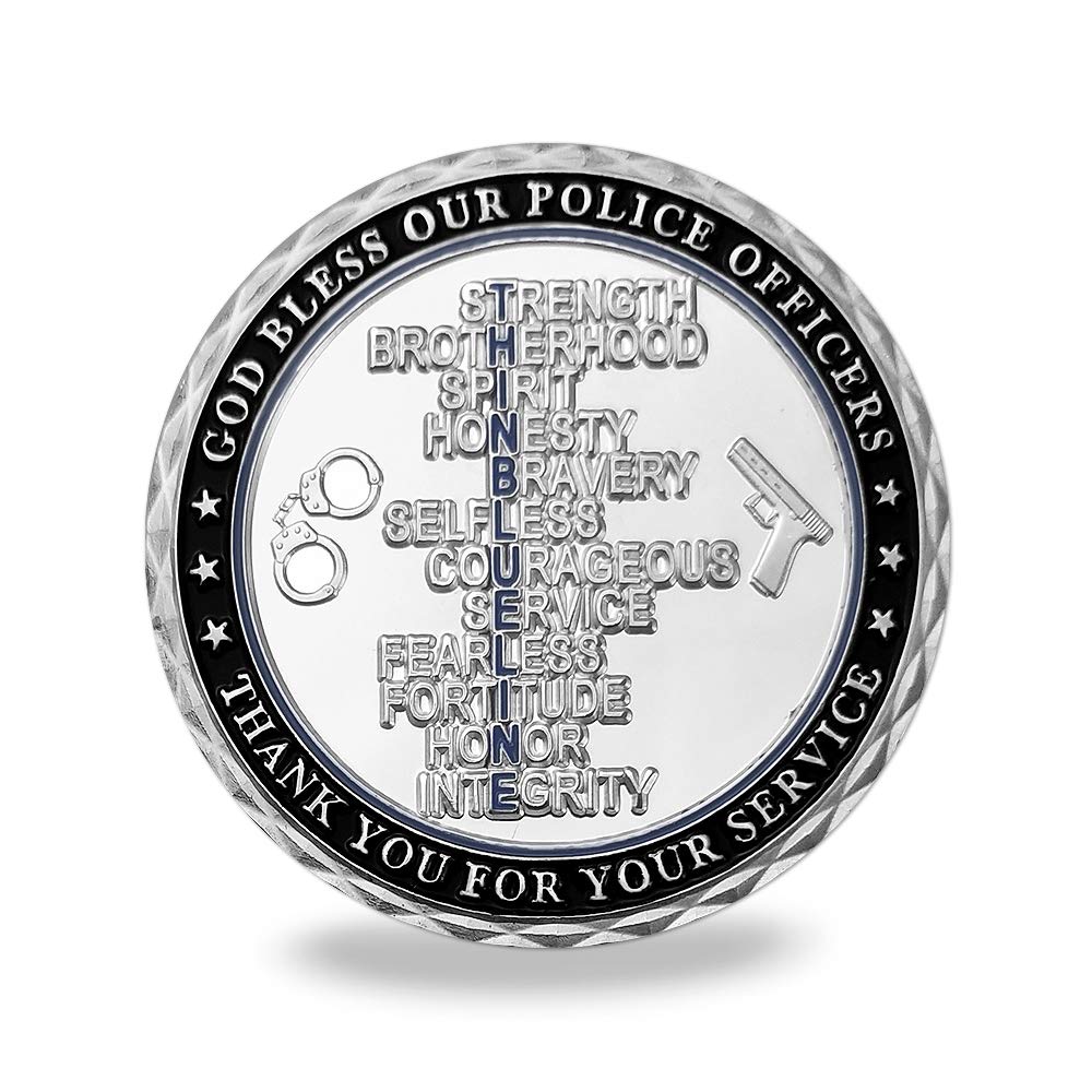 US Thin Blue Line Police Officers Spartan Warriors Challenge Coin mysite
