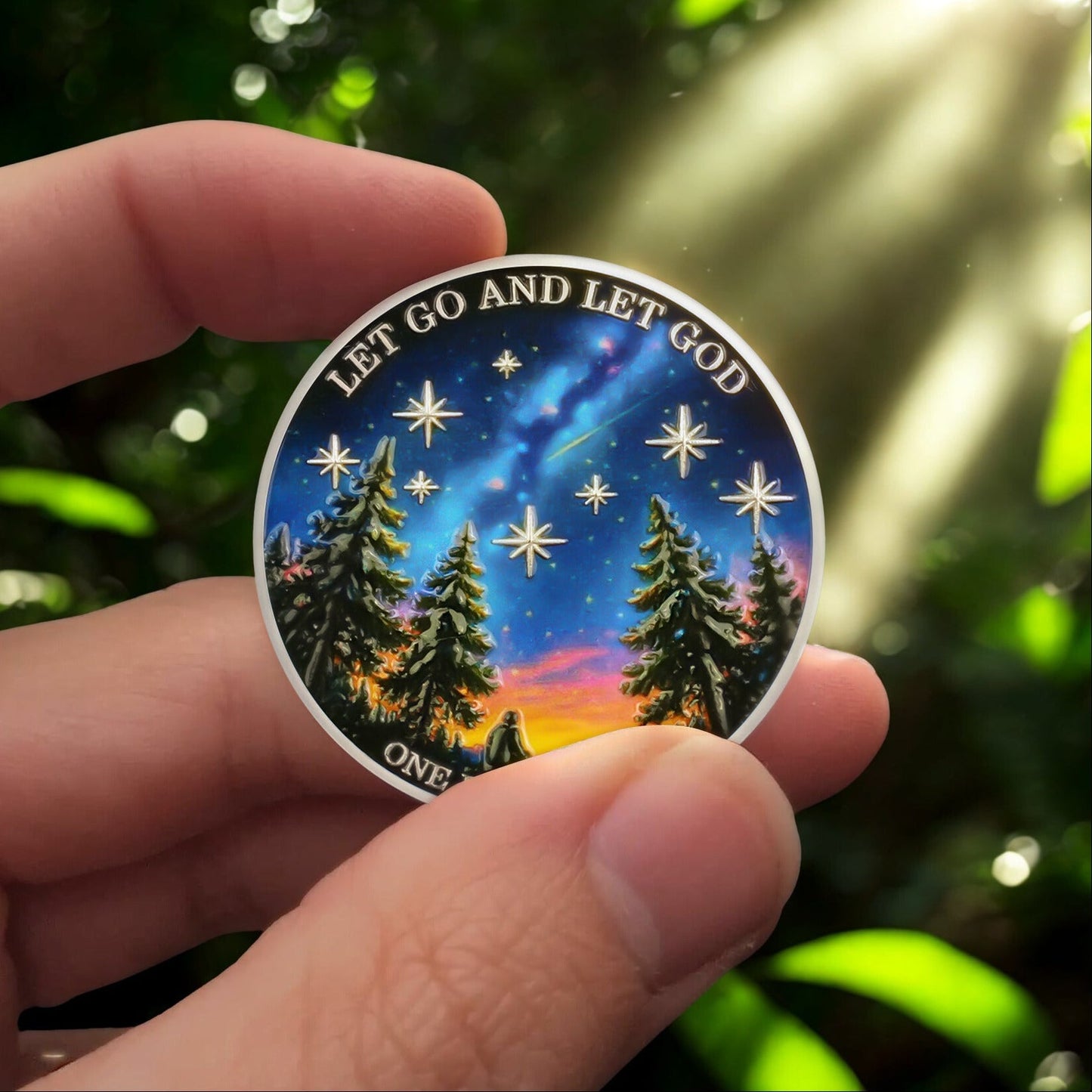Gazing at Shooting Stars Sobriety Coin mysite