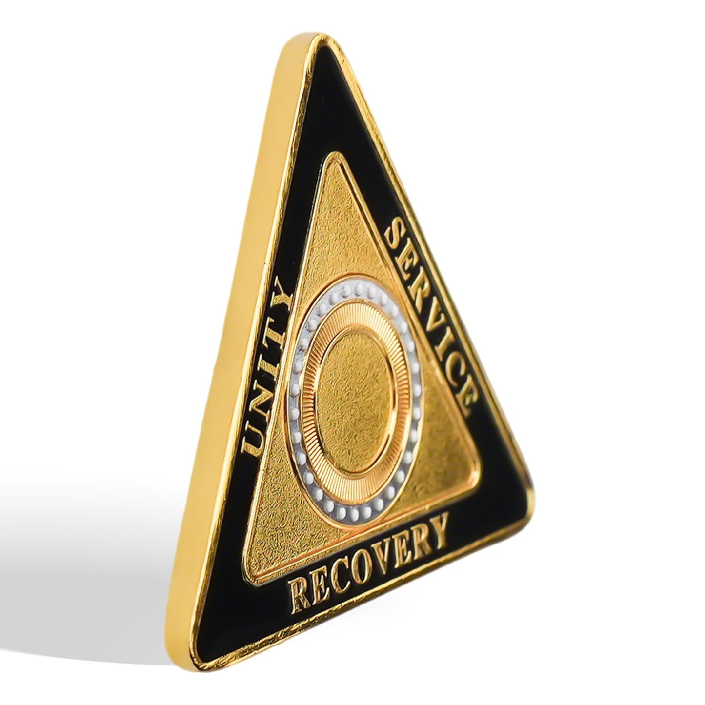 Personalized Triangle Glimmer Amber Dream Sobriety Coin mysite