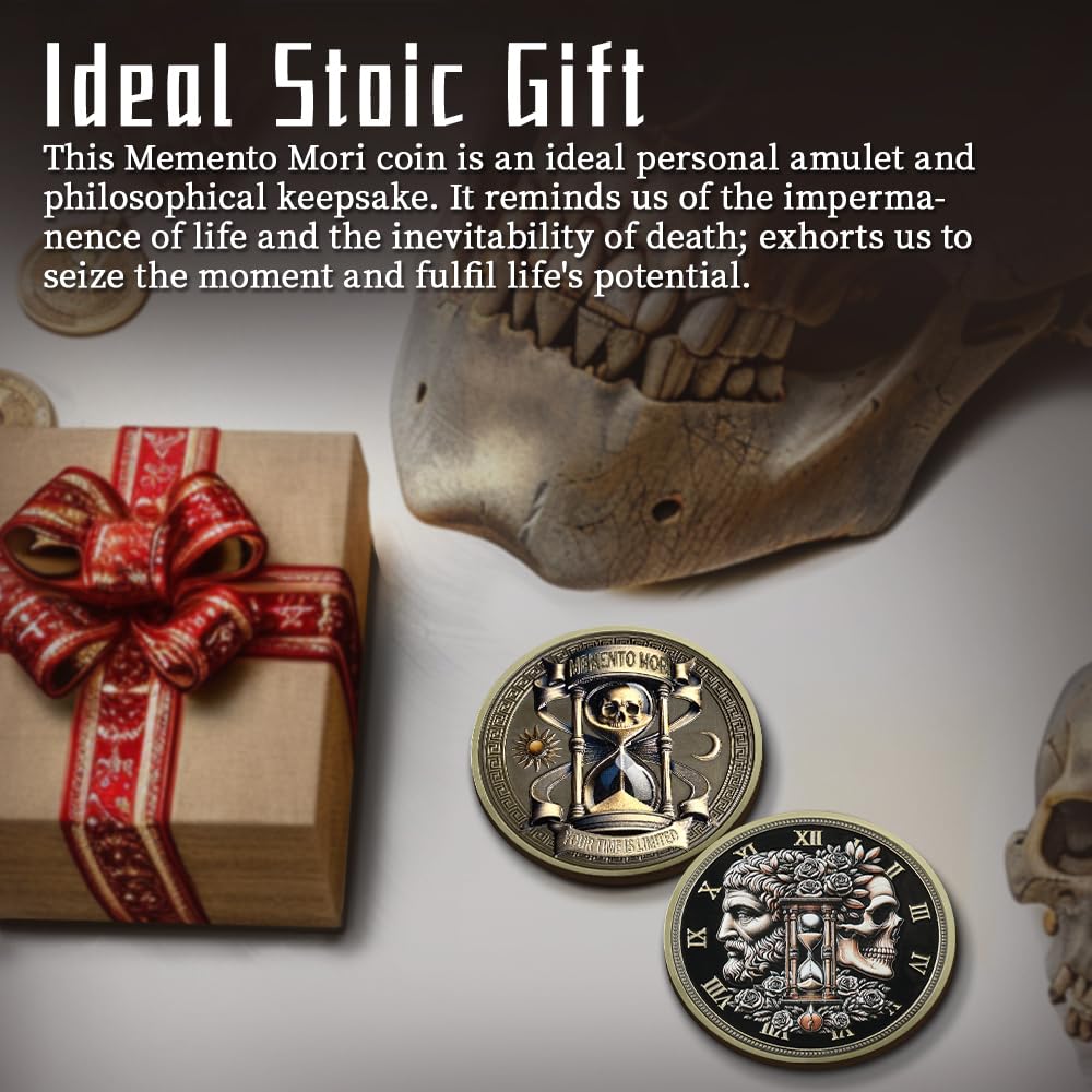 Daily Stoic Reminder Skull Challenge Memento Mori Coin mysite