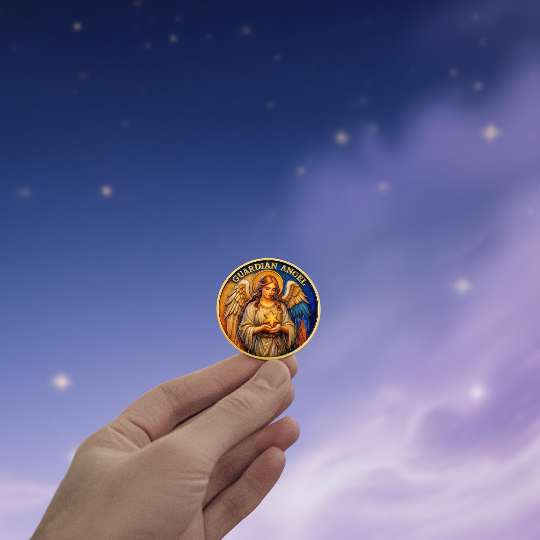 Guardian Angel Christian Challenge Coin – Psalm 91:11 Prayer Medallion mysite