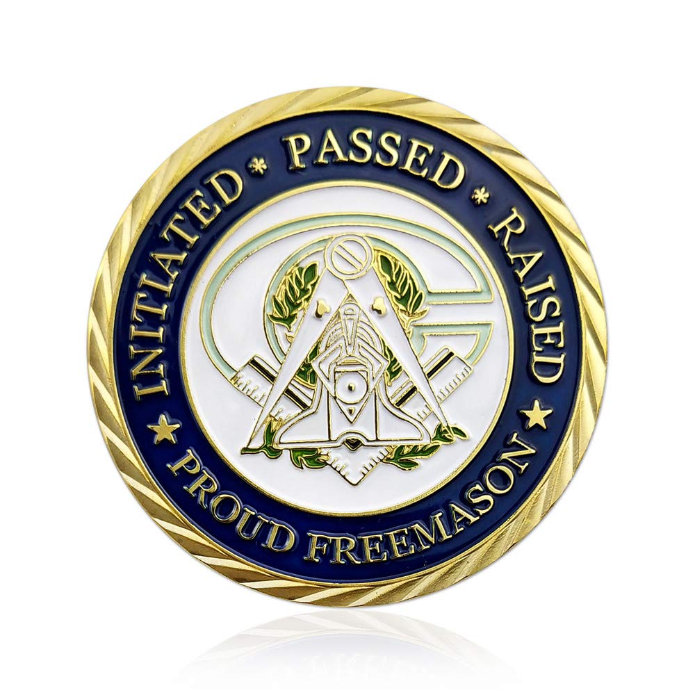 Master Mason Masonic Gift-Faith Hope Charity Gold Plated Proud Freemason Challenge Coin mysite