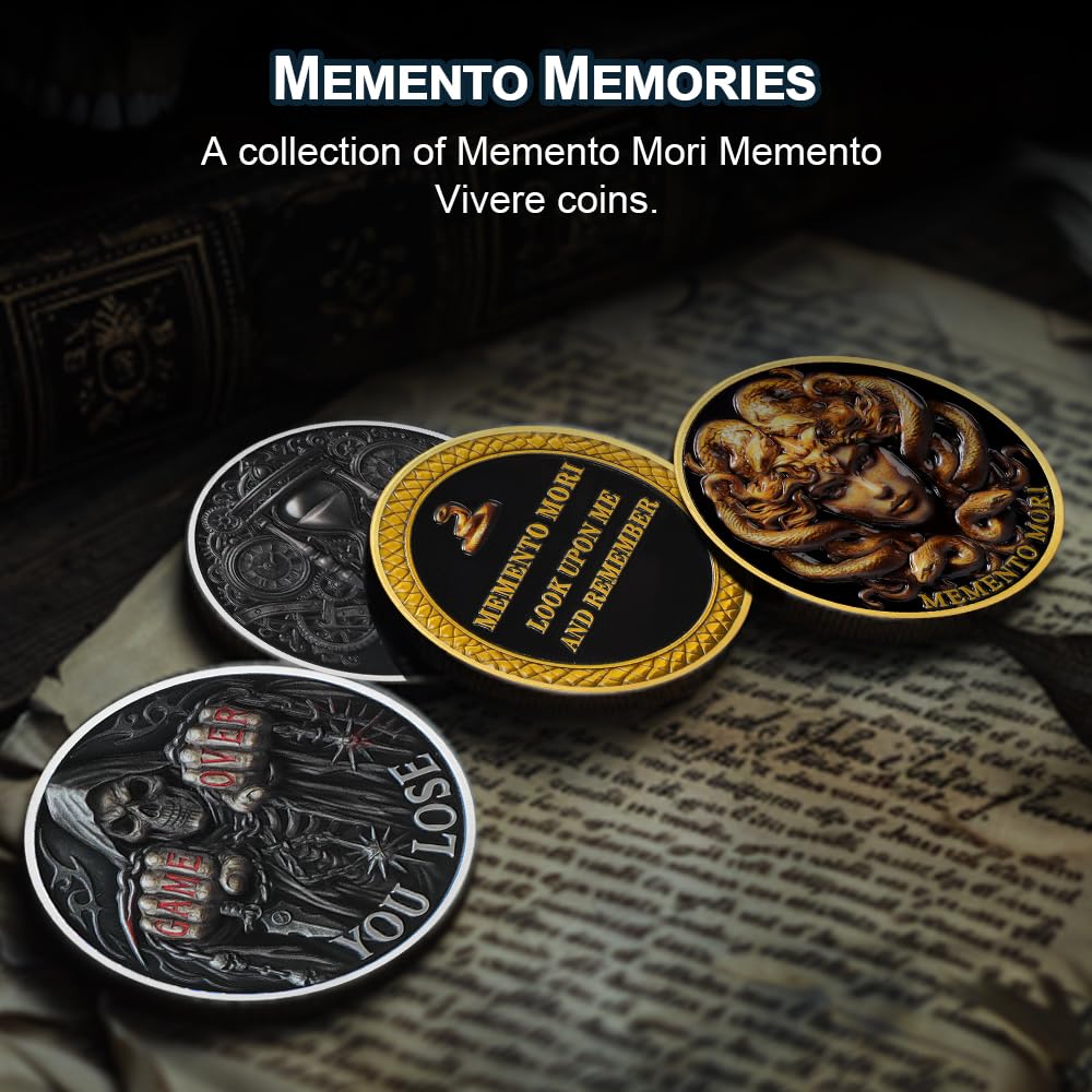 Game Over, You Lose-Time is Up Memento Mori Skull Challenge Coin mysite