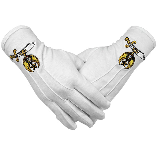Masonic Shriner Embroidered Cotton Gloves mysite