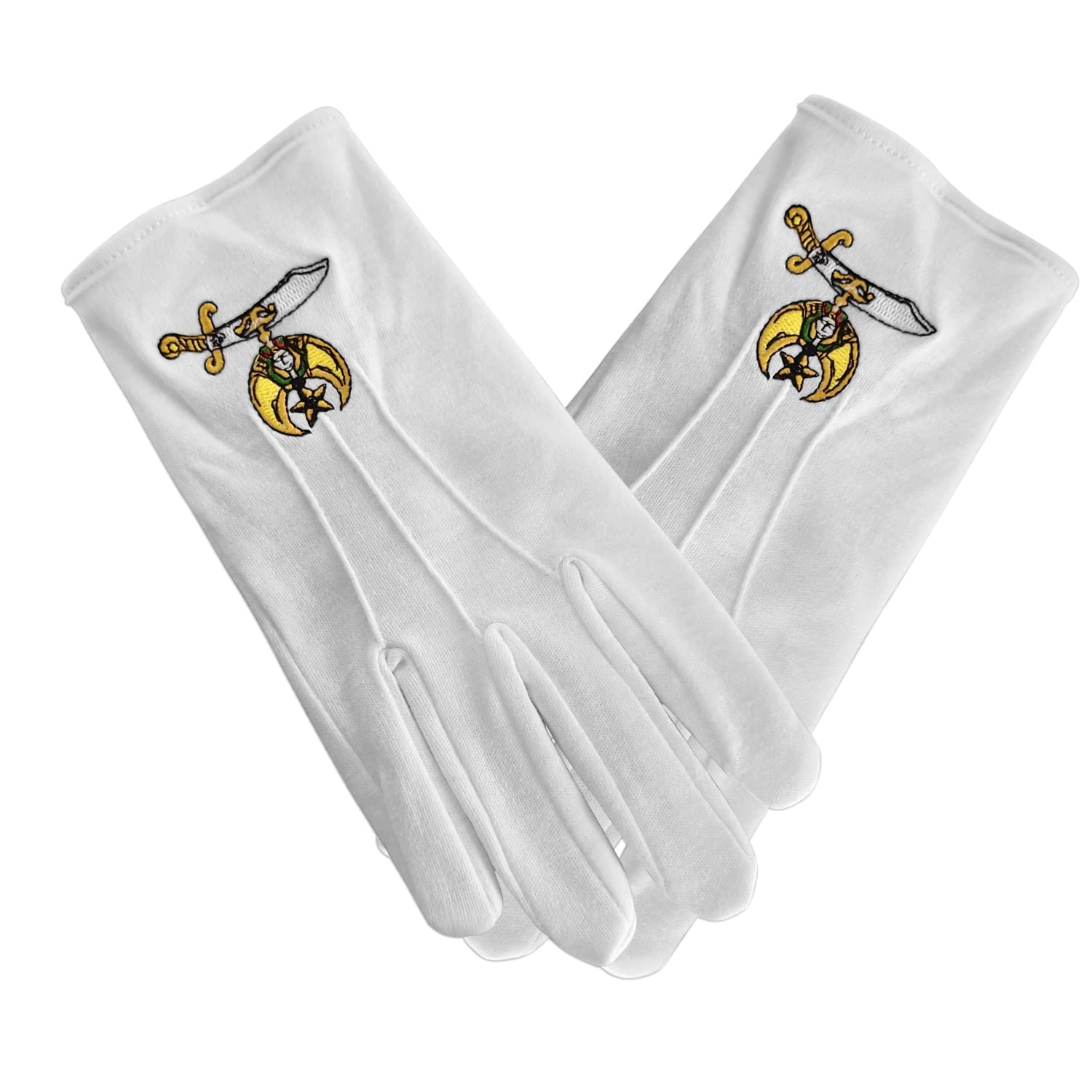 Masonic Shriner Embroidered Cotton Gloves mysite