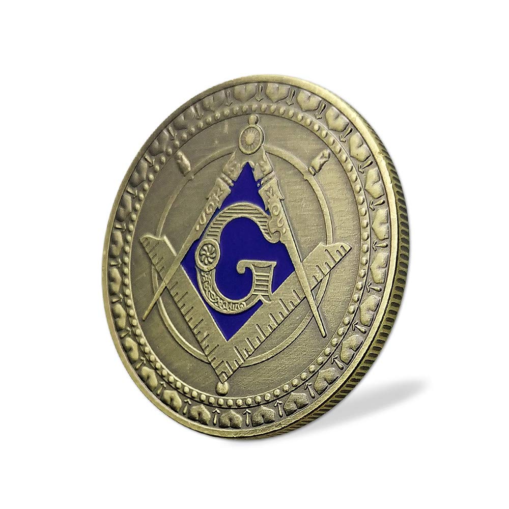 Masonic Square & Compass Freemasonry Angel Master Mason Blue Lodge Challenge Coin mysite