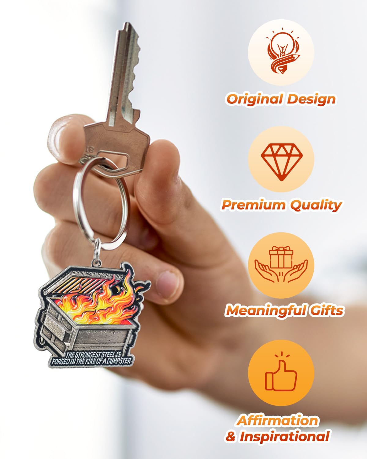 Strongest Steel Forged Emotional Dumpster Fire Keychain mysite