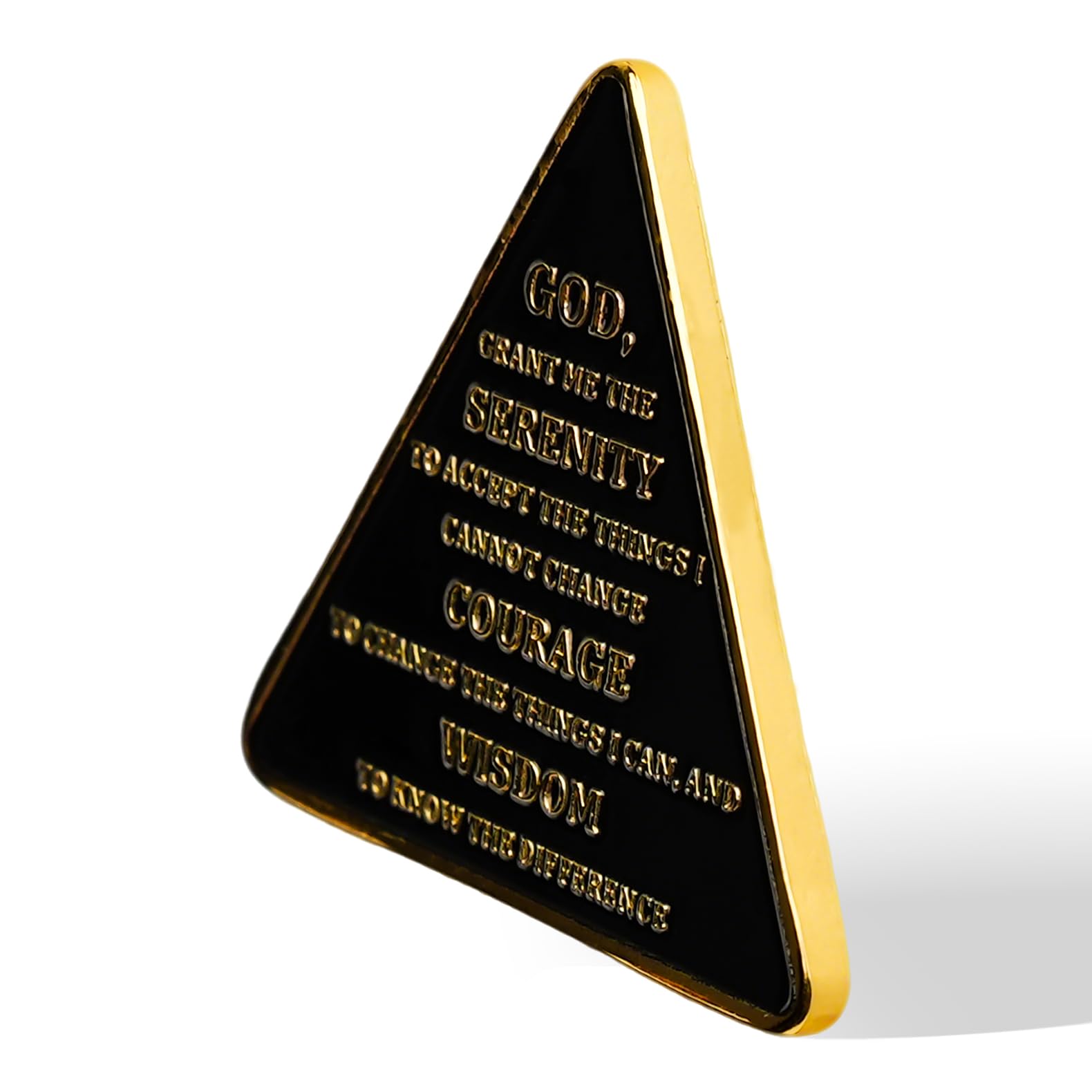 Personalized Triangle Glimmer Amber Dream Sobriety Coin mysite