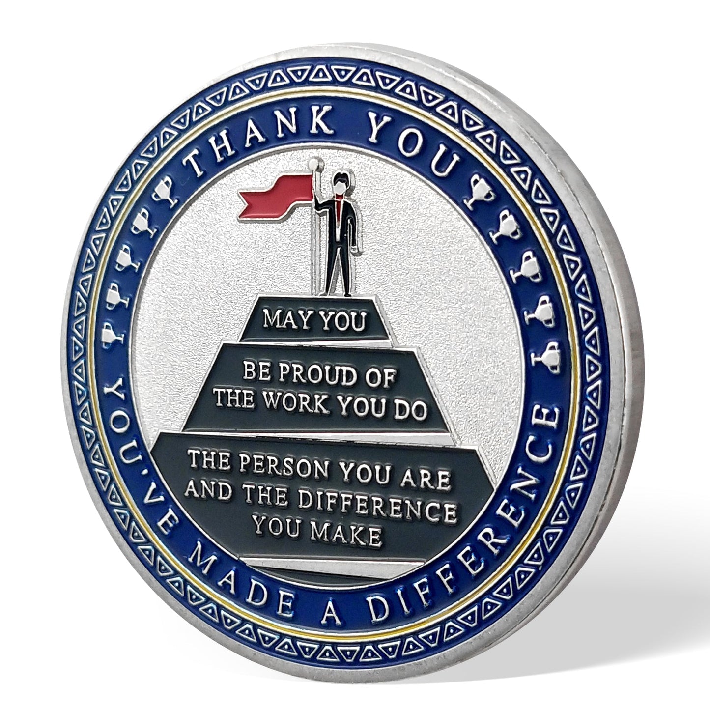 Encouragement Challenge Coin-employee Appreciation Gifts Inspirational Thank You Coin for Students and Cowokers-roads and Red Flags mysite