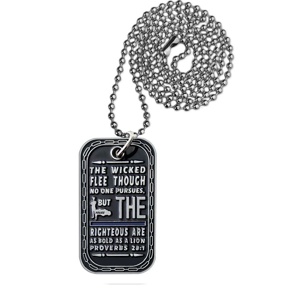 LEO Challenge Coin A Thin Blue Line Dog Tag Police Lion Featured Collectible mysite