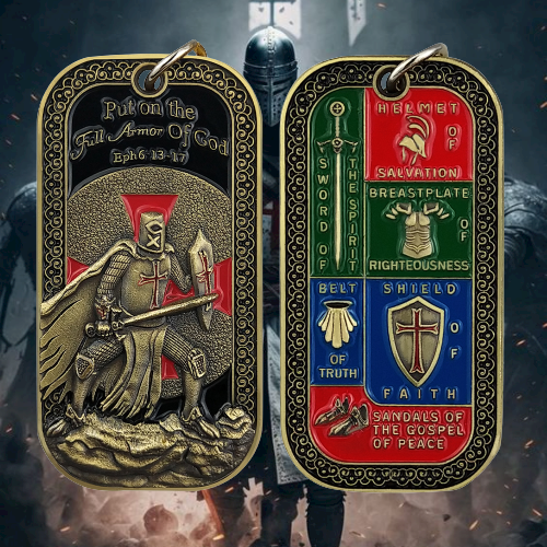 Knights Templar Armor Of God Challenge Coin Gifts for Christian🎁 mysite