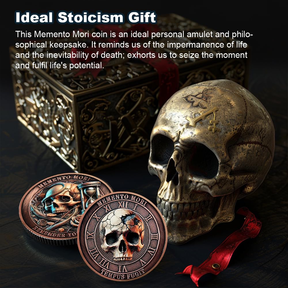 Tempus Fugit EDC Stoic Token Timeless Reminder of Life Memento Mori Coin mysite