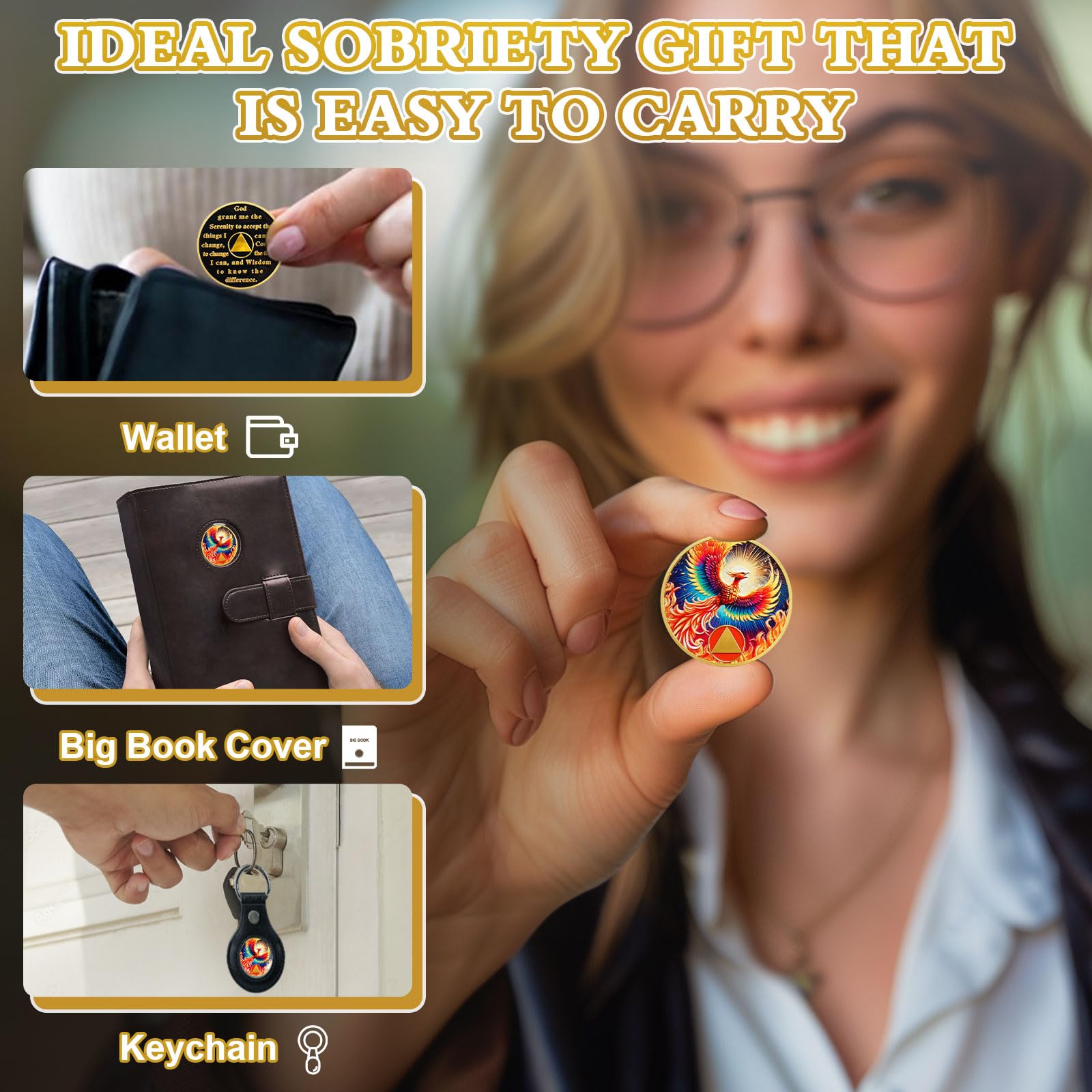 Personalized Rebirth in Fire Phoenix of Light Sobriety Coin mysite