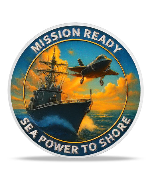 USA Navy Challenge Coin -Naval Force Coins with Warship & Eagl mysite