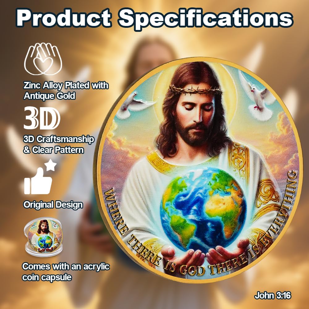 God Loved The World John 3:16 Verse Christian Challenge Coin mysite