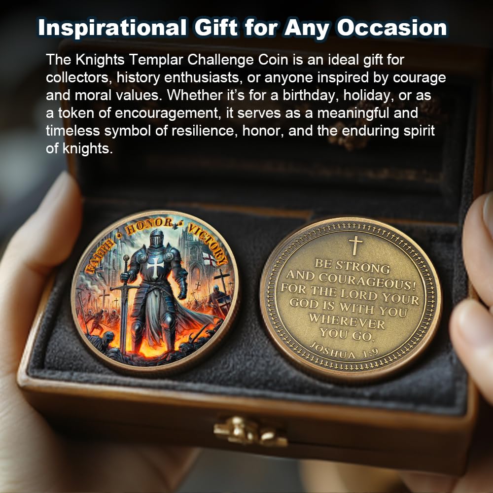 Faith, Honor, Victory Knights Templar Challenge Coin mysite