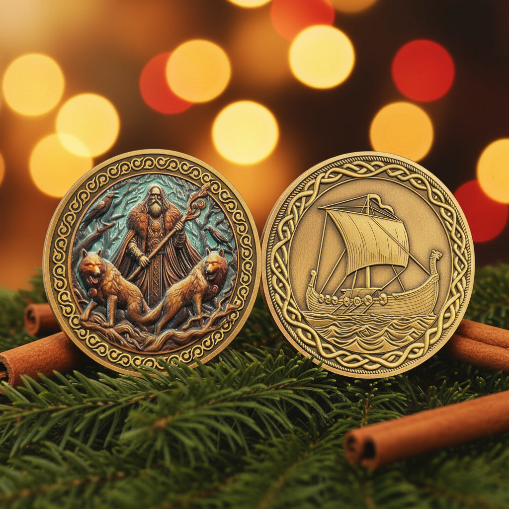 Viking Odin  Longship Coin mysite