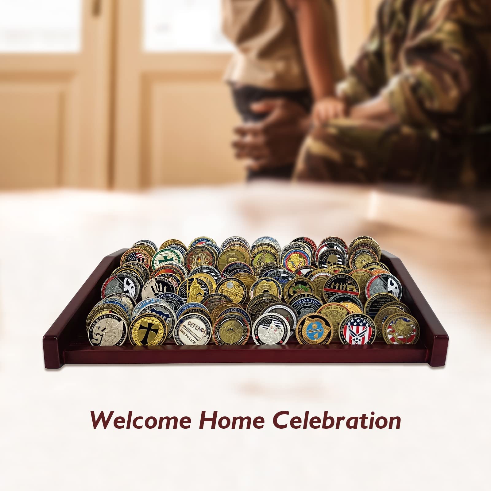 12 Rows Military Challenge Coin Holder Display Case Holds 90-100 Coins mysite