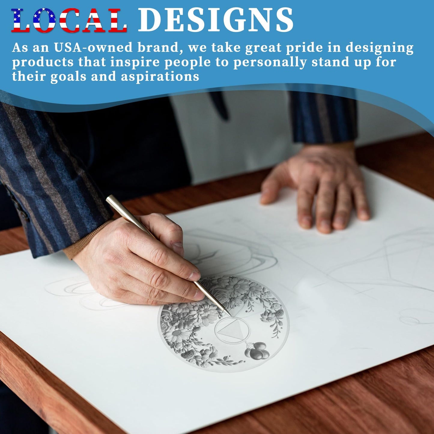 Colorful Floral Sobriety Coin mysite