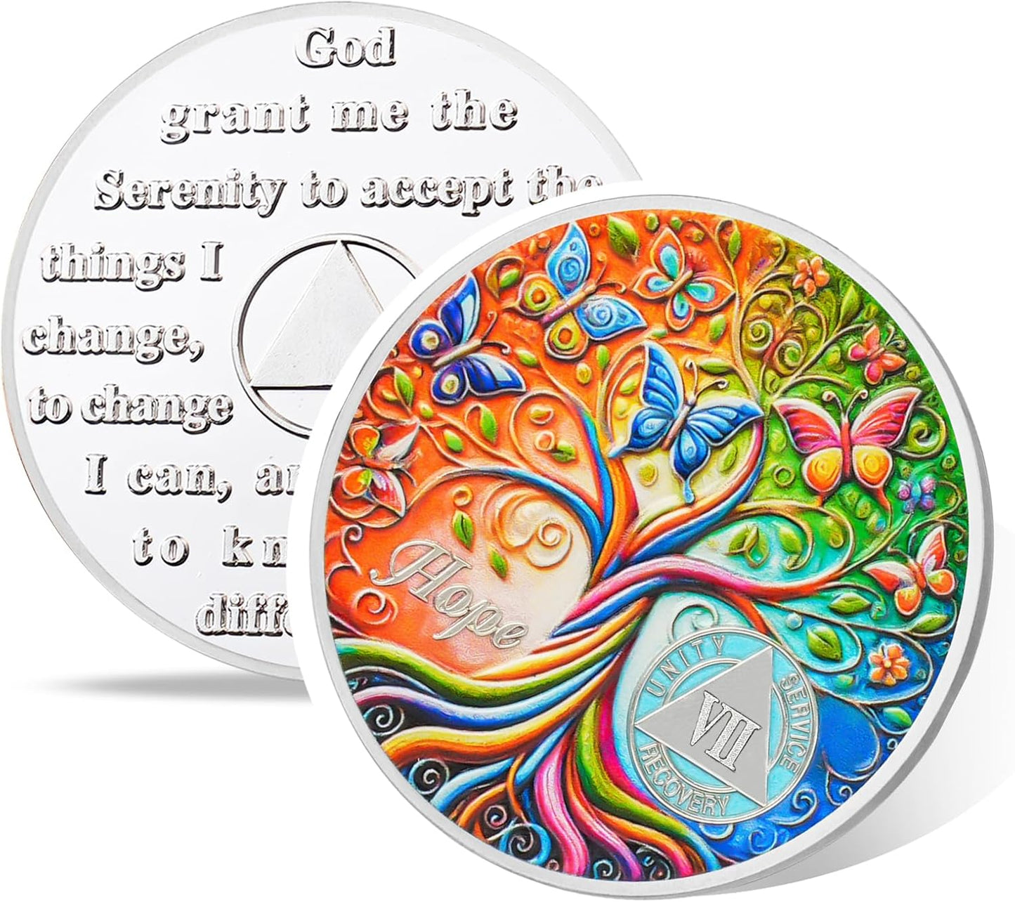 Personalized Tree of Life Golden Hope Sobriety Coin mysite
