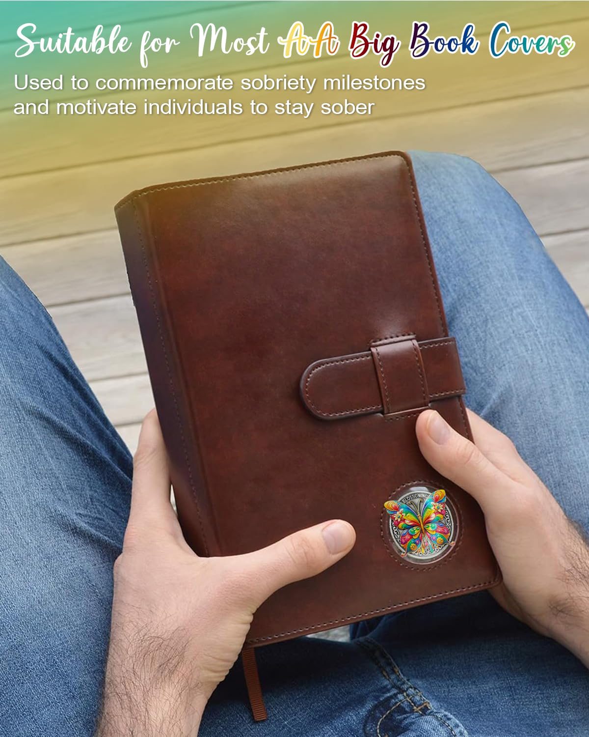 Colorful Butterfly Sobriety Coin mysite