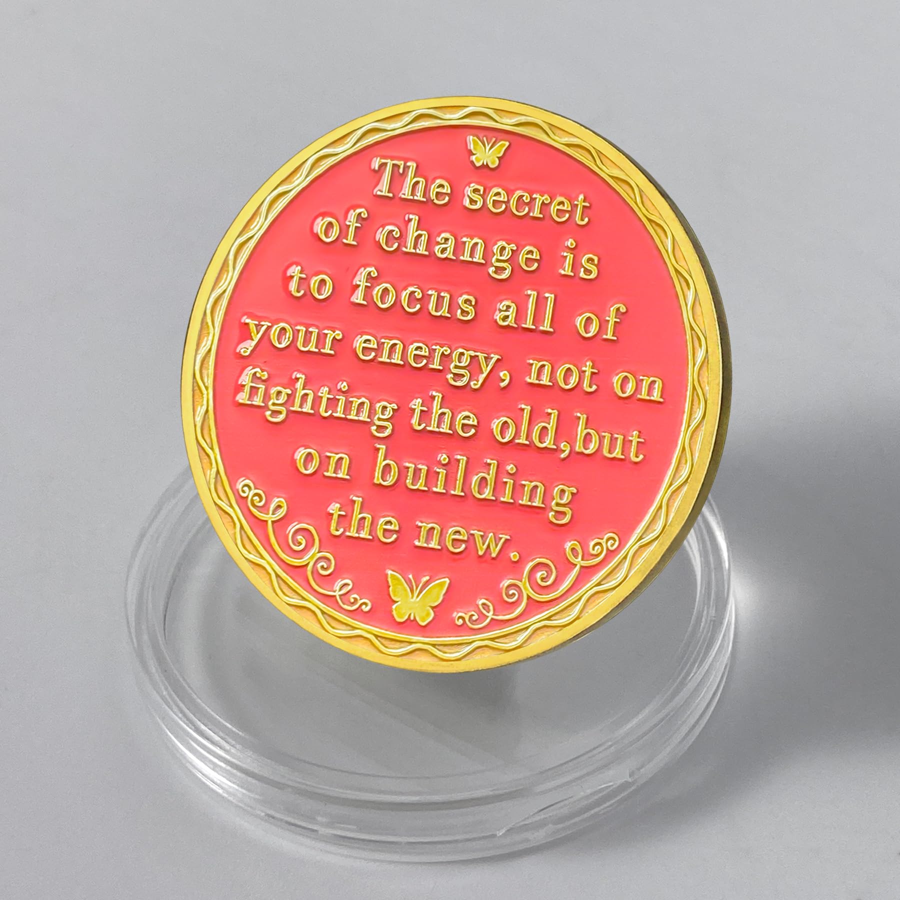 Exquisite Butterfly Secret of Change Sobriety Coin mysite