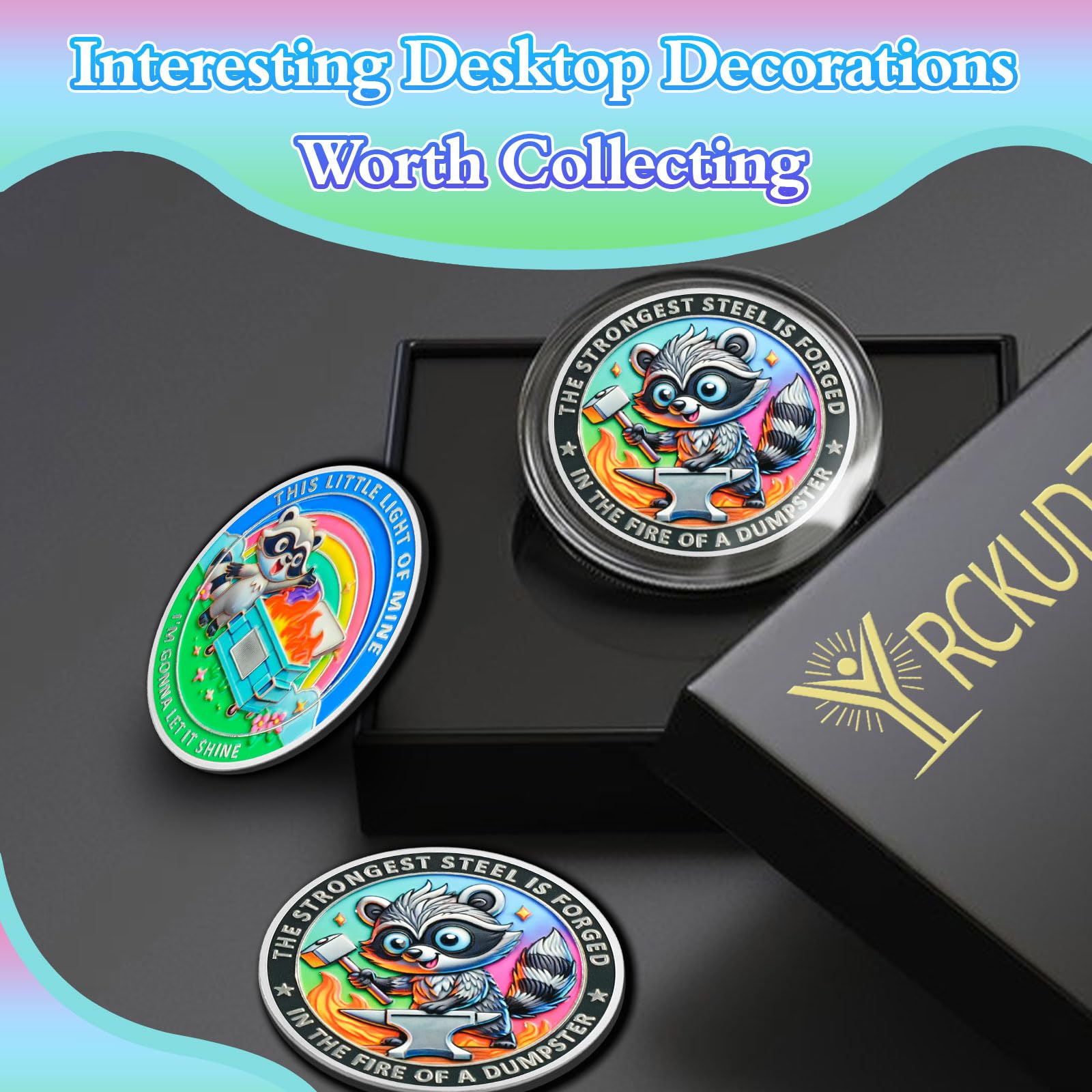 Cute Raccoon Resilience & Hope Dumpster Fire Challenge Coin mysite